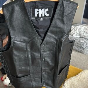Men’s FMC Leather Vest vintage Size 40